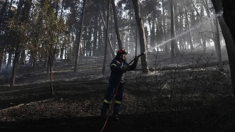 Firefighters struggle to contain deadly Greek wildfire