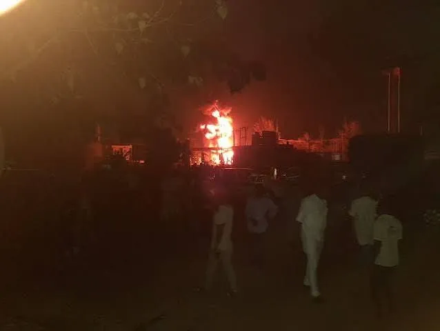 Late-Night Fire Engulfs Filling Station in Abuja